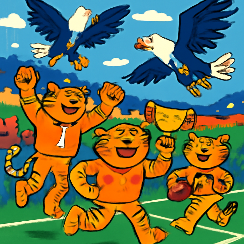 Footy Fun- Tigers and Eagles Win!