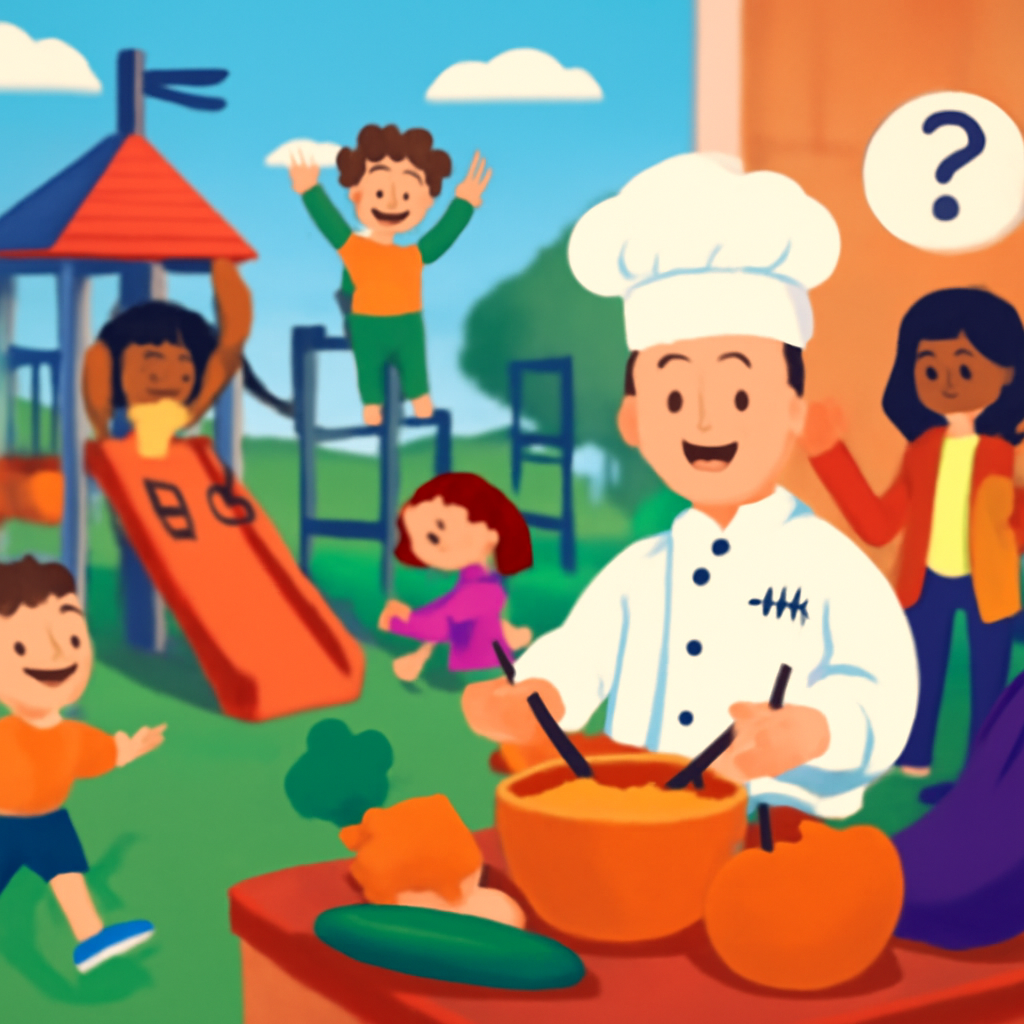 Mr. Cook Plays in the Kitchen